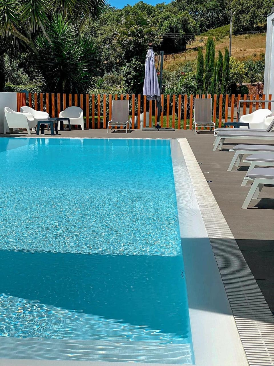 Natural landscape, Pool view, Swimming pool, sunbed