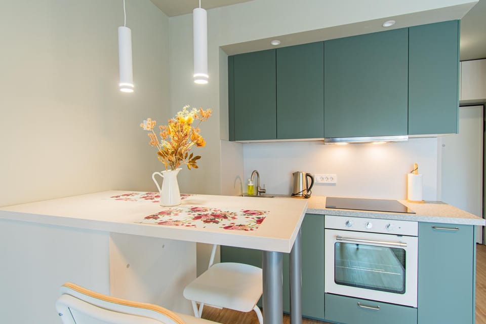 Kitchen or kitchenette, Dining area, oven, stove