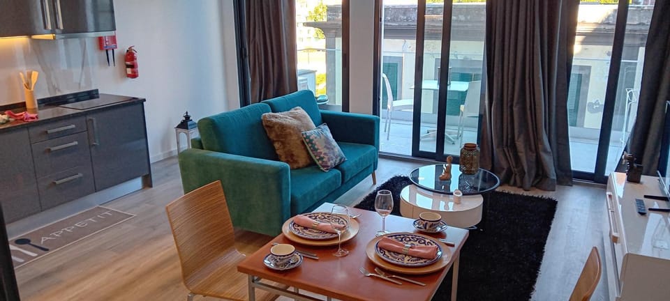 Kitchen or kitchenette, Living room, Dining area