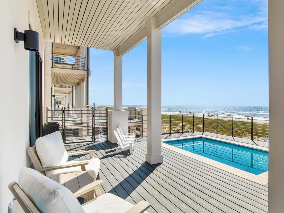 Balcony/Terrace, Beach, Pool view, Sea view, Swimming pool