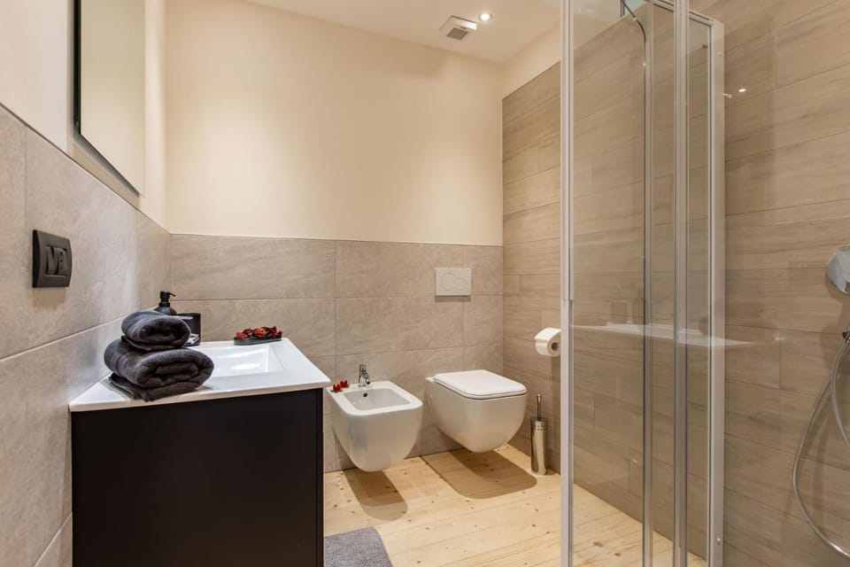 Shower, Toilet, Bathroom, towels