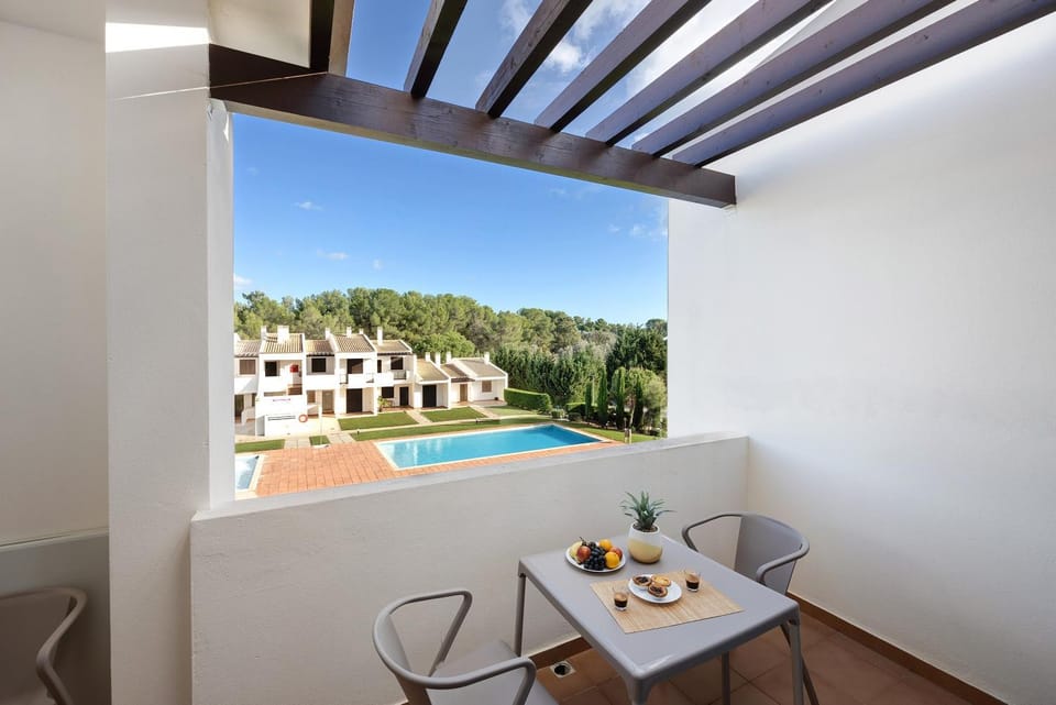 Property building, Living room, Swimming pool