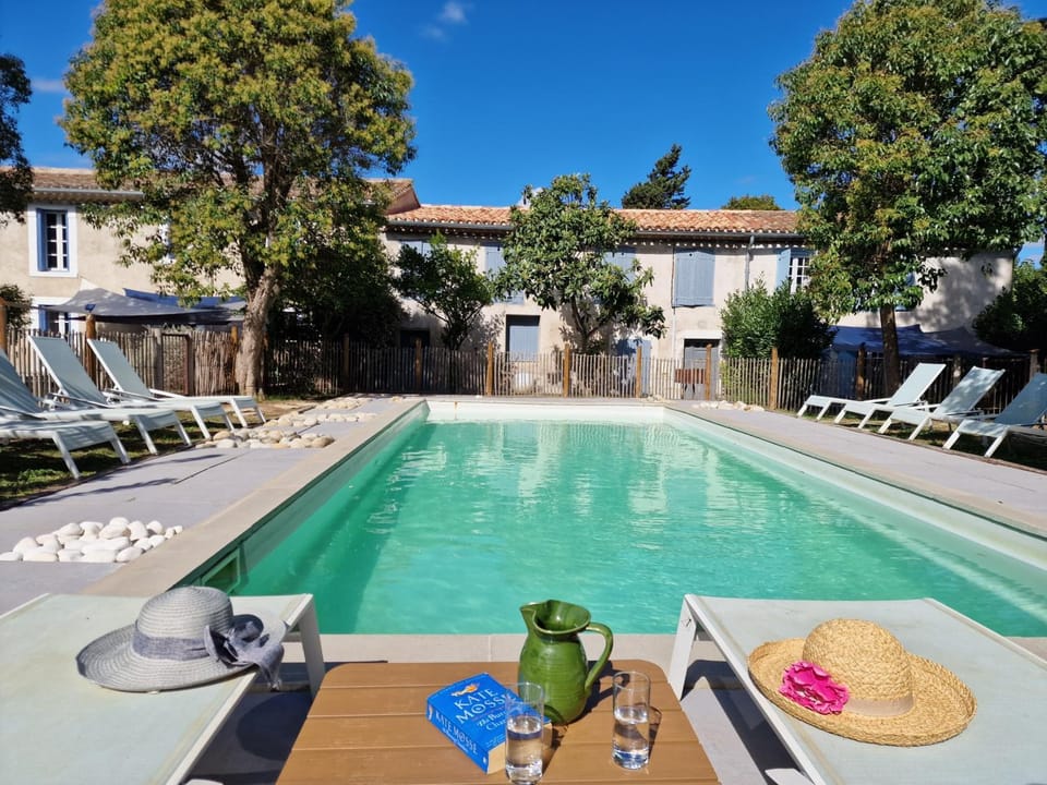 Patio, Pool view, Swimming pool, sunbed