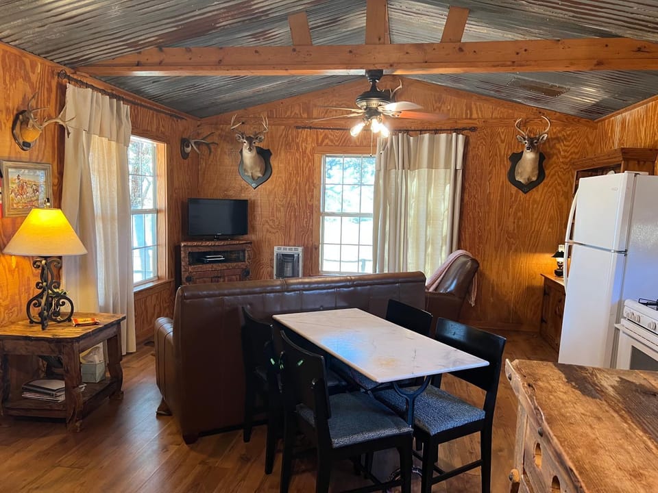 Kitchen or kitchenette, Dining area, fireplace, minibar, pet friendly, stove