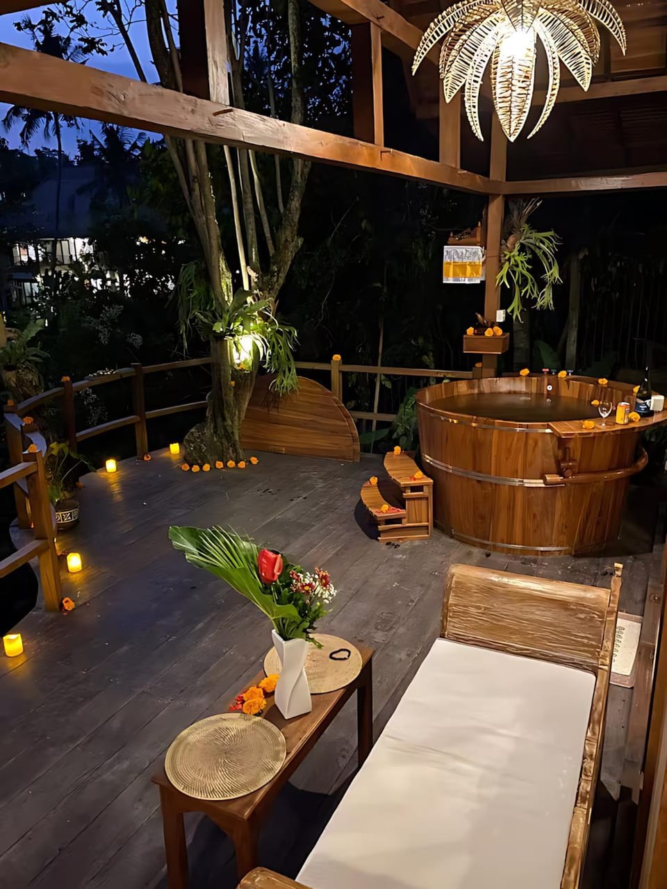 Patio, Night, Hot Tub, Balcony/Terrace