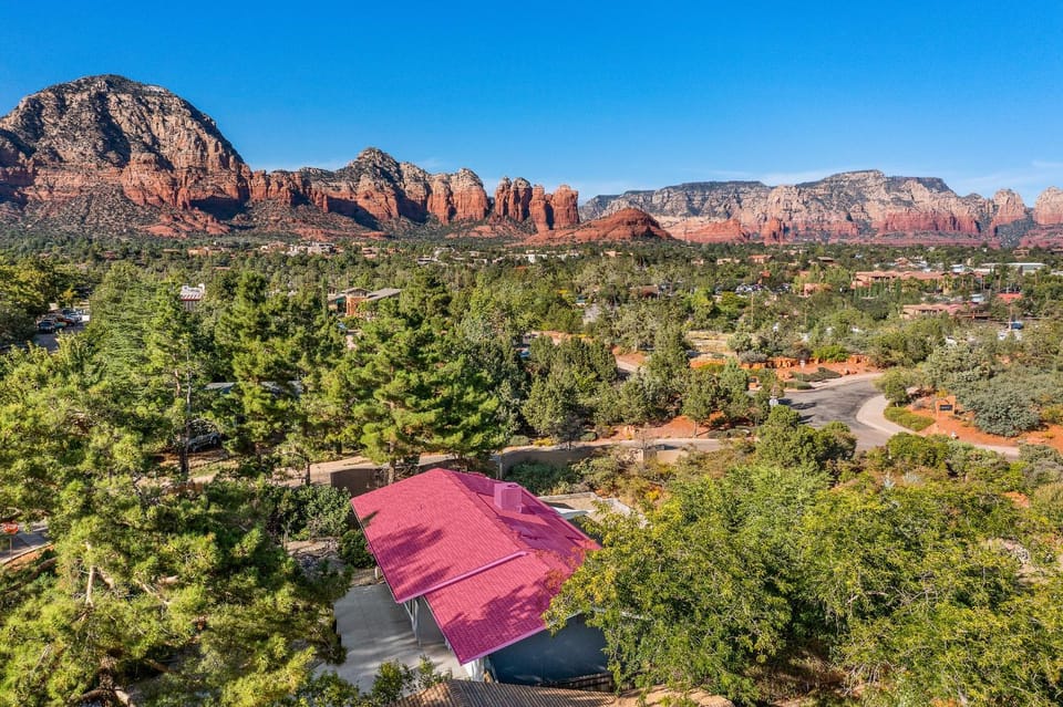 Natural landscape, Bird's eye view, Mountain view
