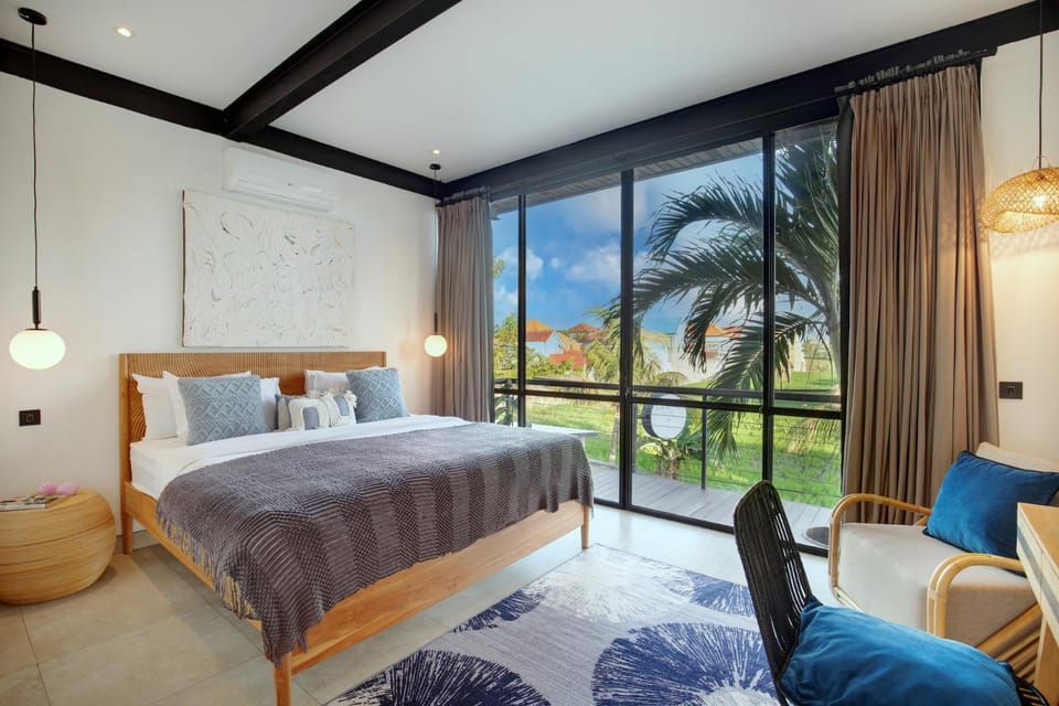 Bed, Natural landscape, View (from property/room), Balcony/Terrace, Photo of the whole room, Bedroom