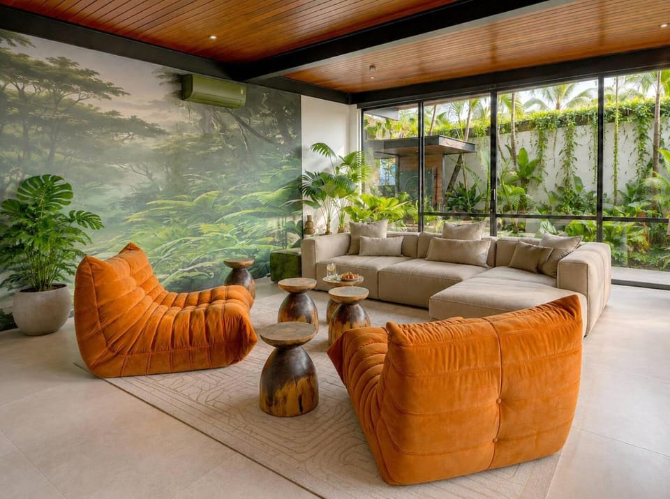 Digital Nomads! Couples! Modern Explorers! A Fresh LuxXe Hideaway in Prime Canggu for 10 Villa in North Kuta