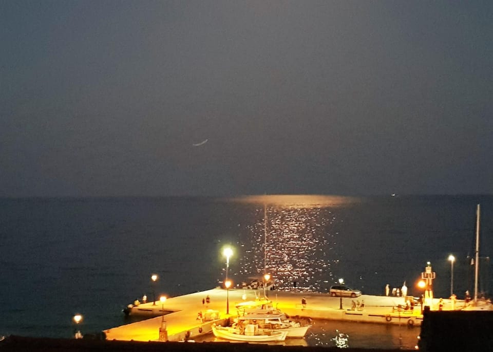 Night, Natural landscape, Balcony/Terrace, Sea view