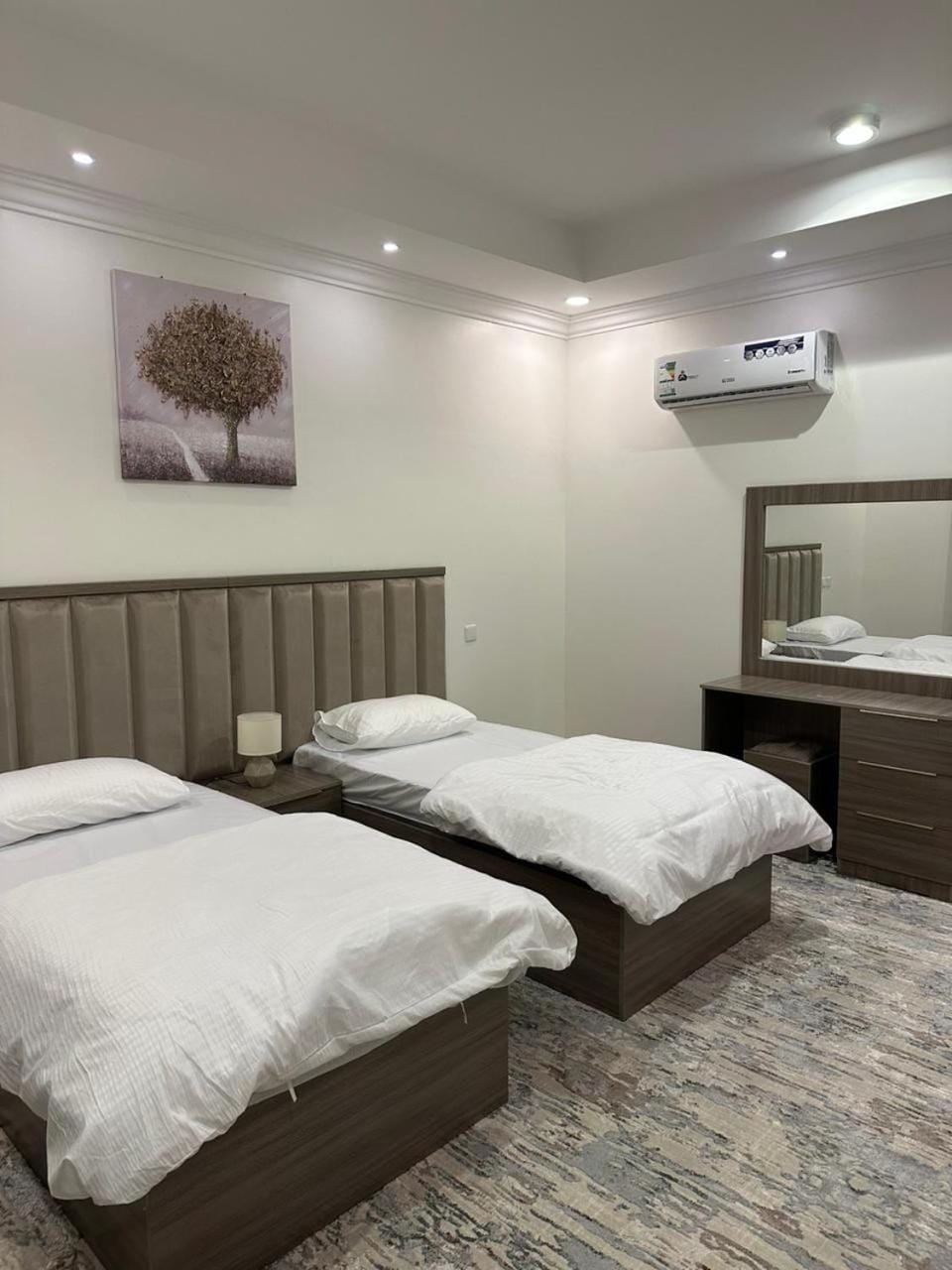 Bed, Photo of the whole room, Bedroom, air conditioner