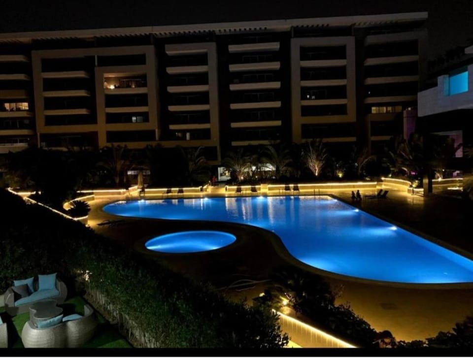 Night, Swimming pool