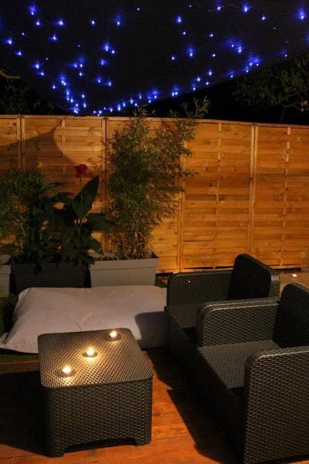 Patio, Night, Living room, Seating area, locker