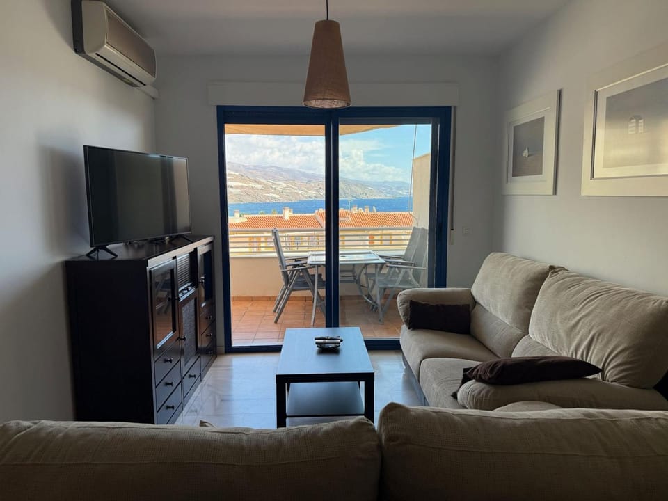View (from property/room), Living room, Sea view
