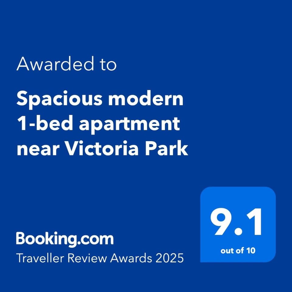 Spacious modern 1-bed apartment near Victoria Park & London Stadium Apartment in London Borough of Hackney