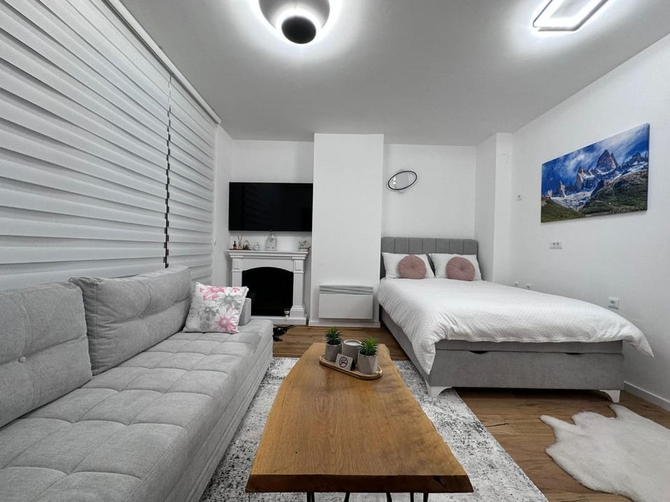 Communal lounge/ TV room, Bed, TV and multimedia, Living room, Photo of the whole room, Seating area, Evening entertainment, Bedroom