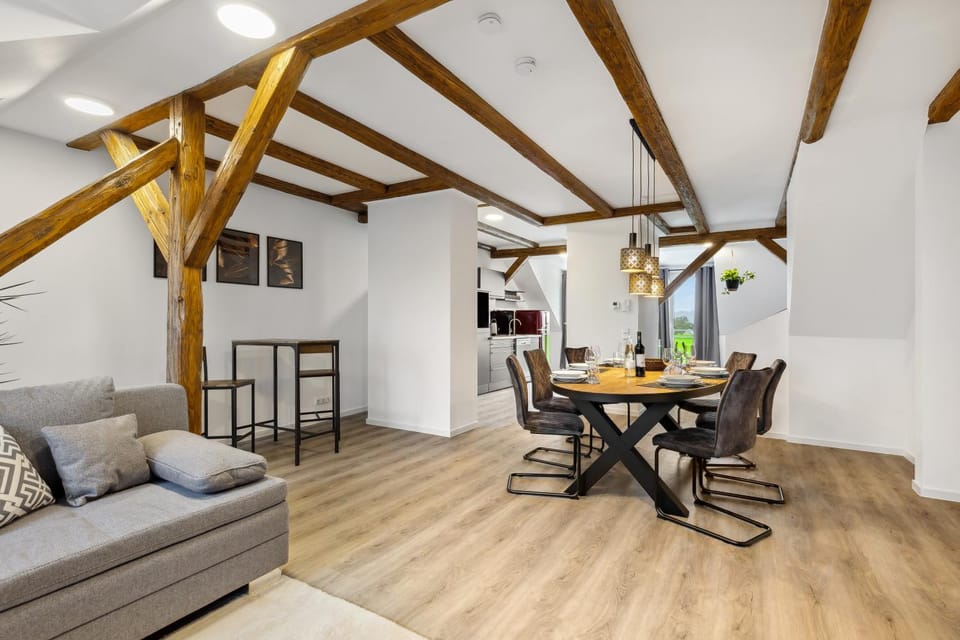 Living room, Seating area, Dining area