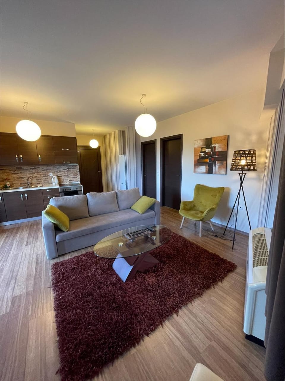 Kitchen or kitchenette, Living room, Photo of the whole room, Seating area