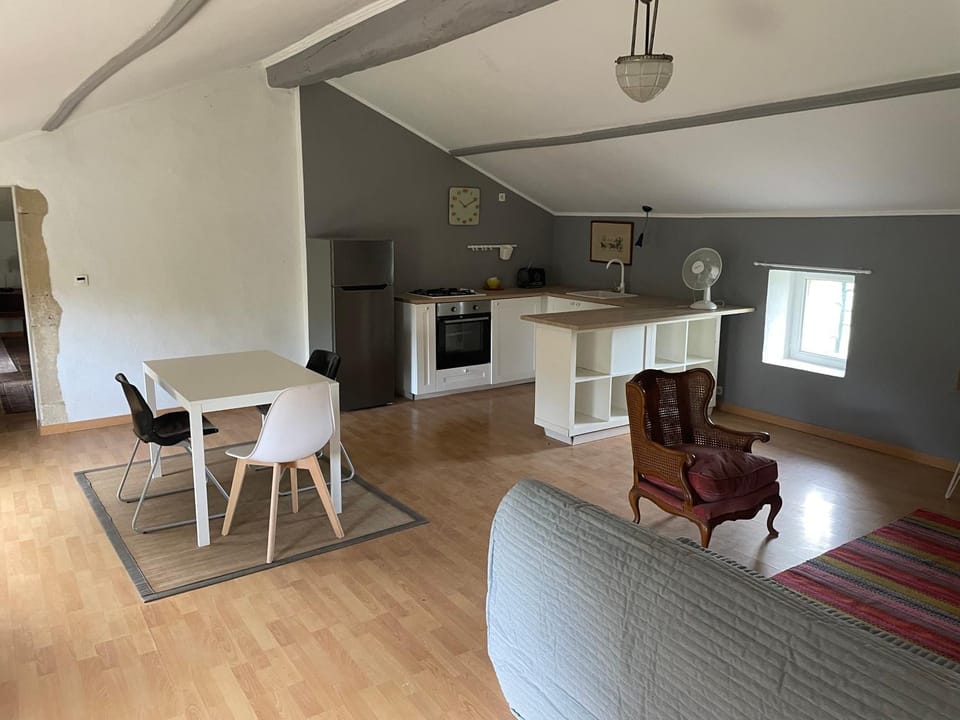 Kitchen or kitchenette, Dining area, stove