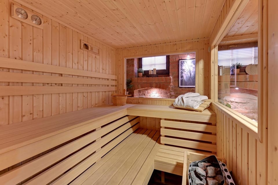 Sauna, Photo of the whole room, Seating area