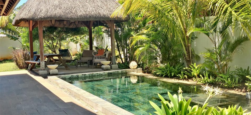 Natural landscape, Garden, Swimming pool