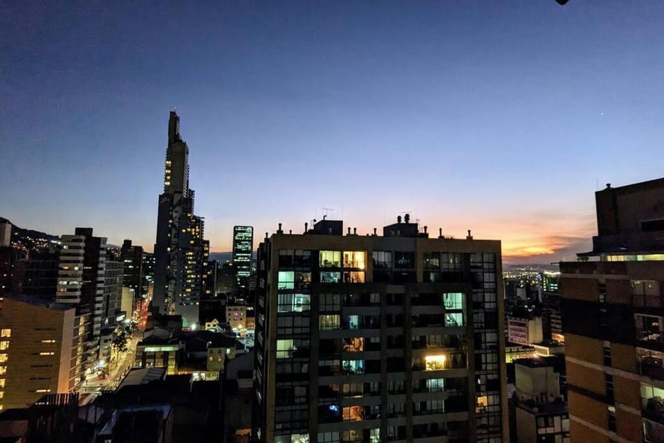 Night, City view, Sunset
