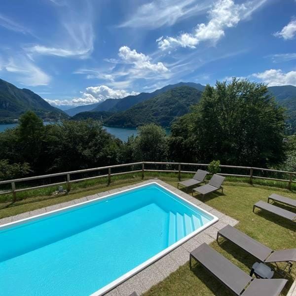 Natural landscape, Lake view, Mountain view, Pool view, Swimming pool, sunbed
