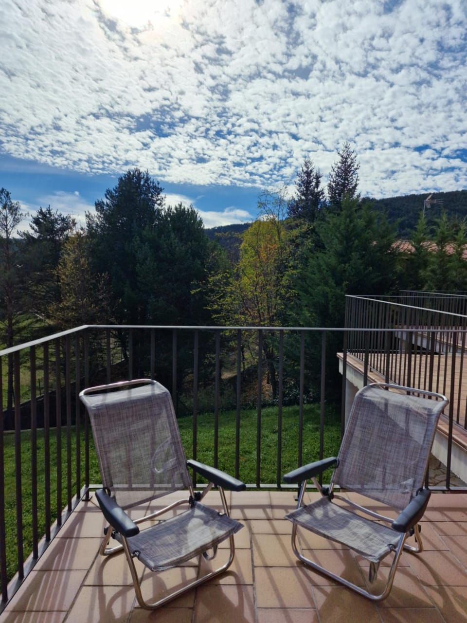 Patio, Spring, Day, Natural landscape, View (from property/room), Balcony/Terrace, Mountain view, sunbed