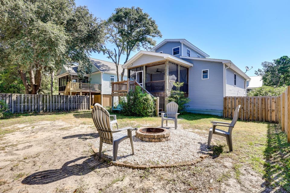 Fenced Yard, 1 Mi to Beach: Oak Island Family Home House in Oak Island