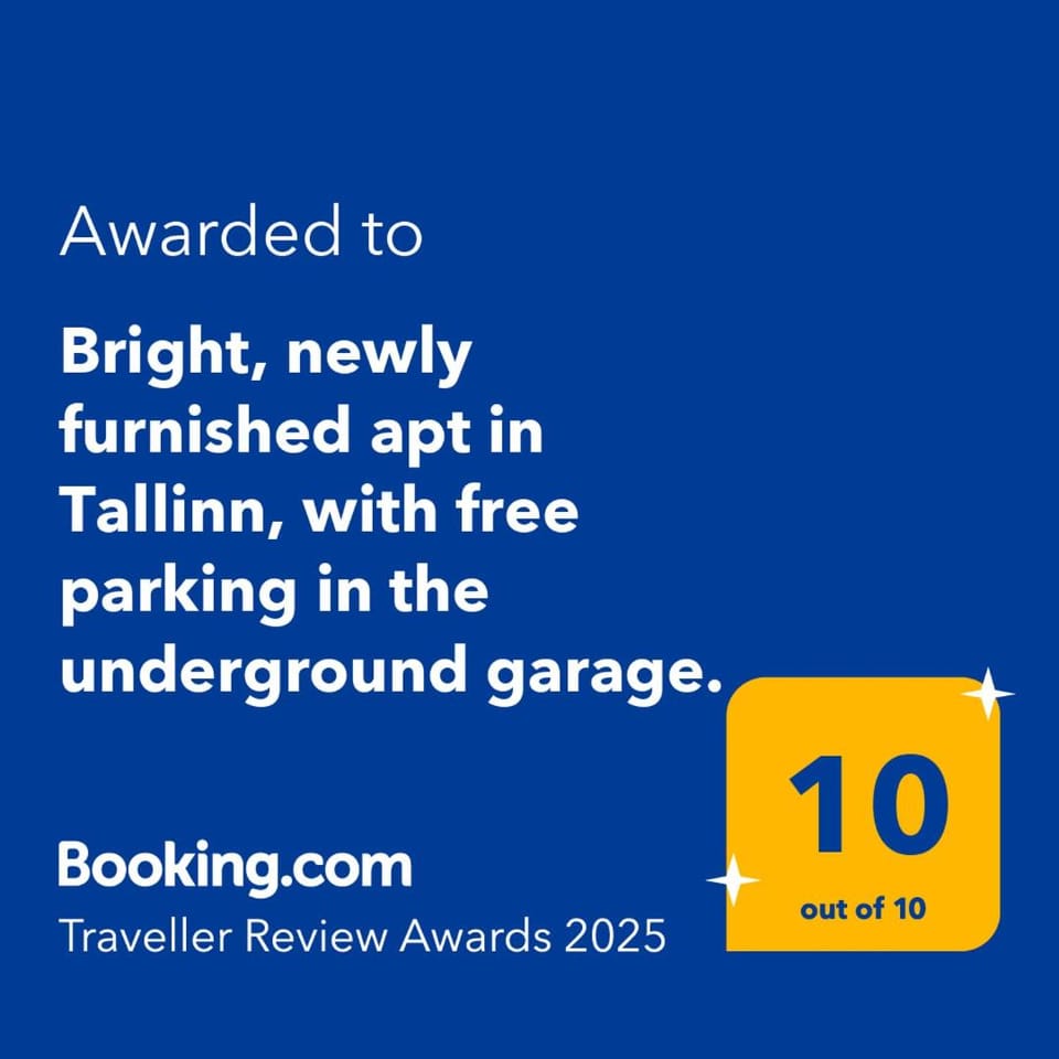 Newly furnished apt in Tallinn with free parking in the underground garage Apartment in Tallinn