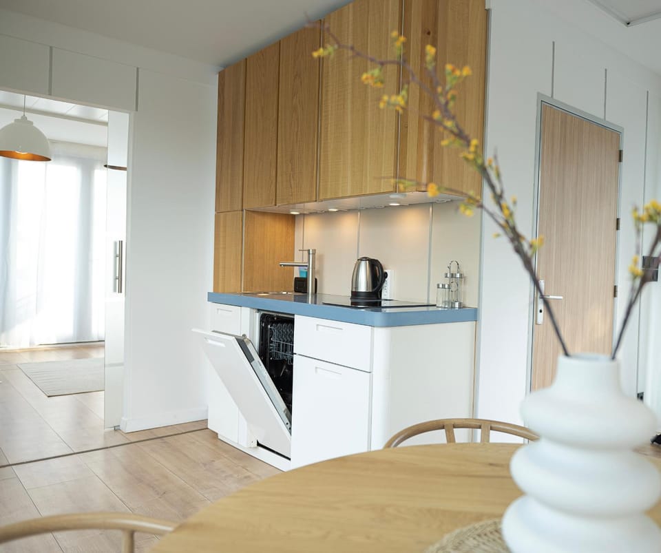 Kitchen or kitchenette, Dining area, dishwasher, stove