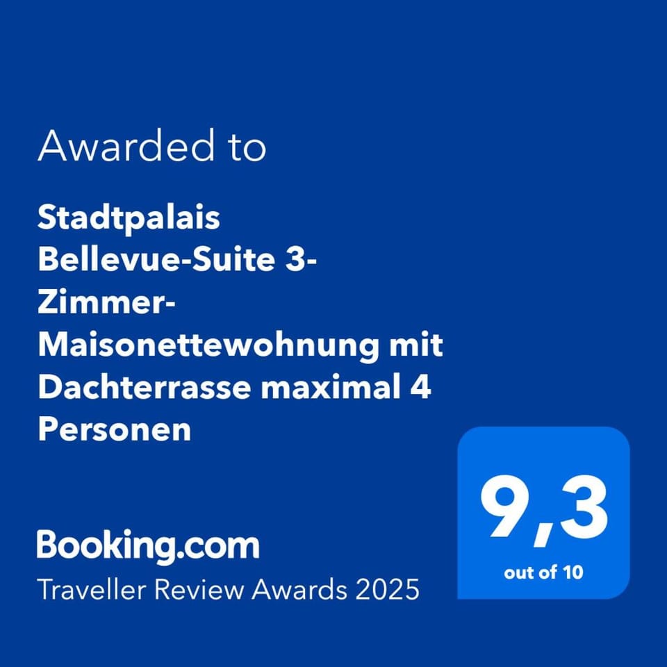 Stadtpalais Bellevue-Suite 3- Zimmer- Maisonettewohnung mit Dachterrasse maximal 4 Personen Apartment in Saxony