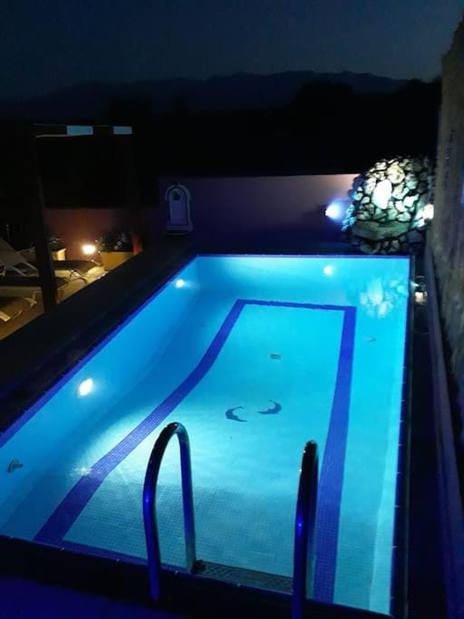 Night, Swimming pool