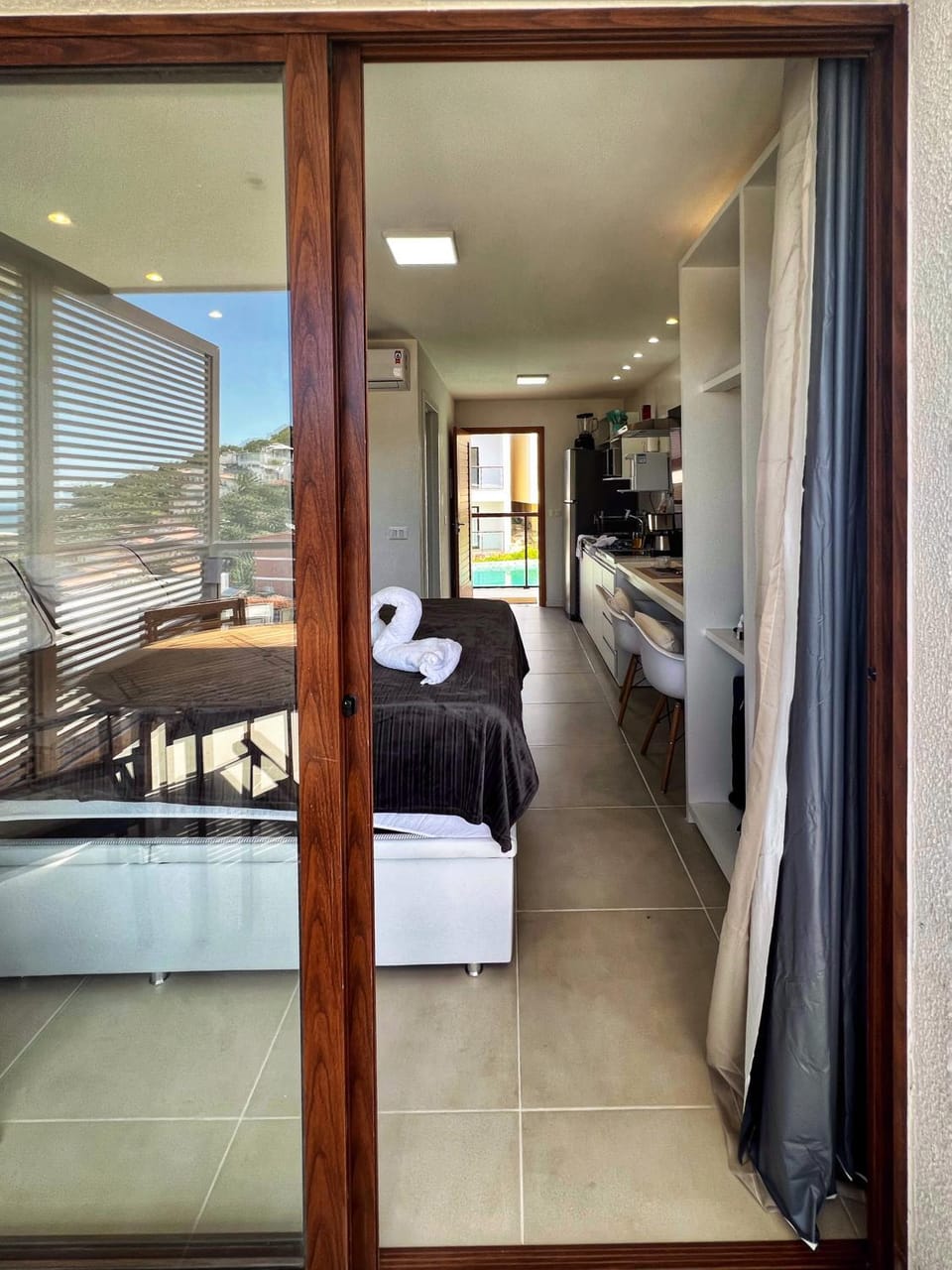 Bed, Kitchen or kitchenette, Photo of the whole room, Bedroom
