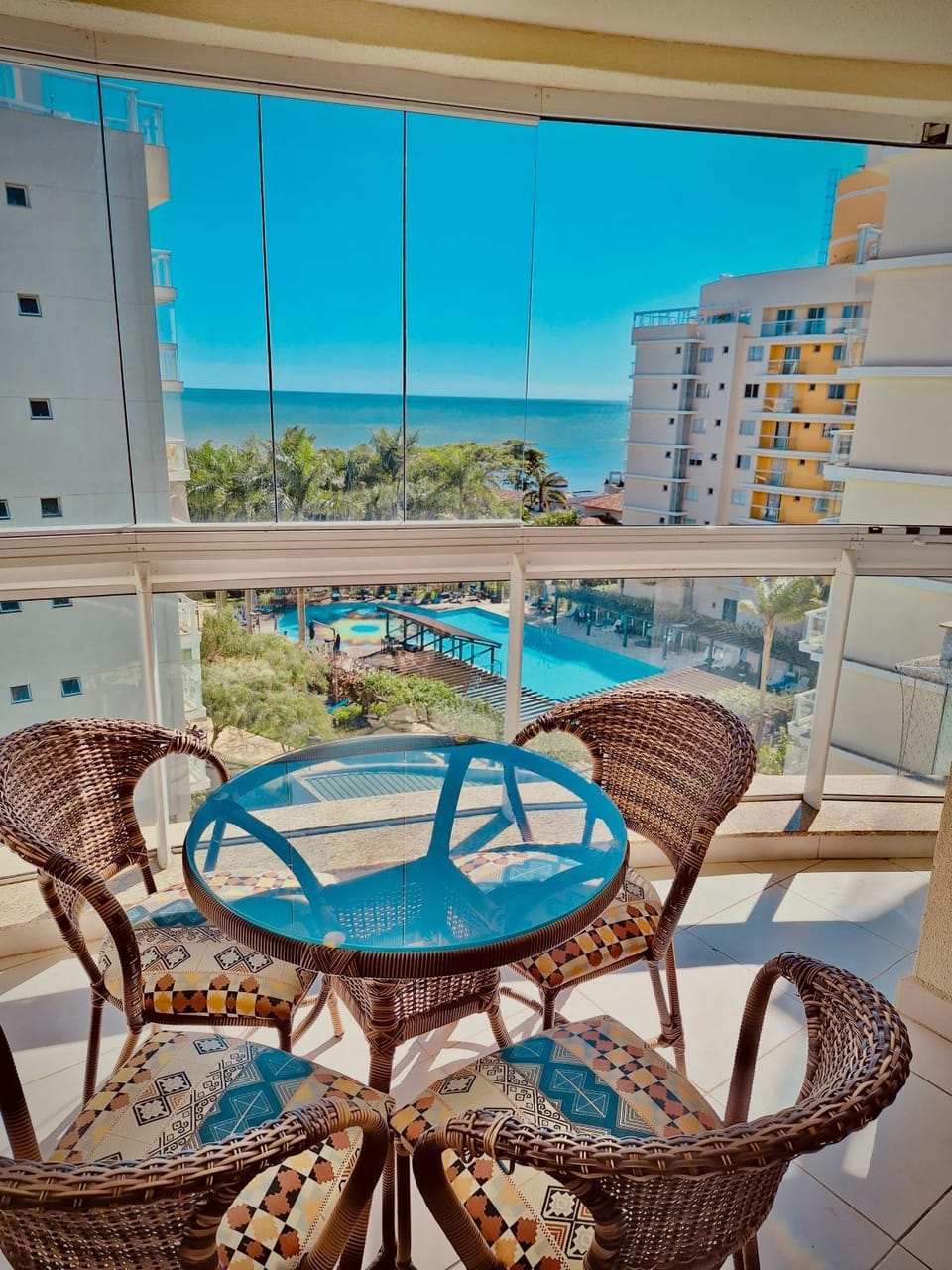 BBQ facilities, Balcony/Terrace, Pool view