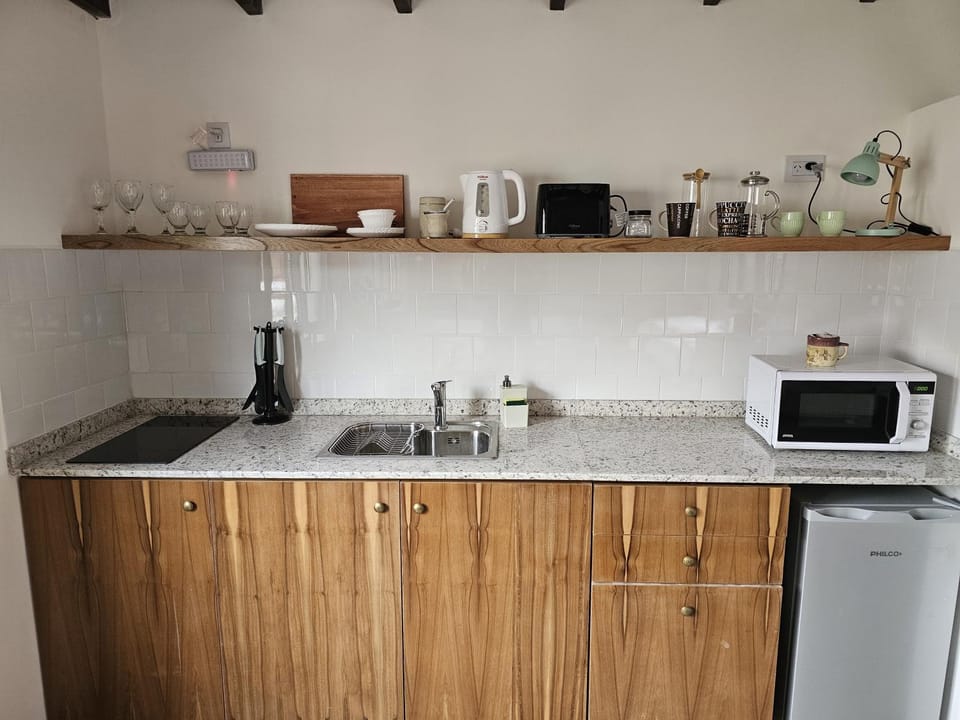 Kitchen or kitchenette, minibar, toaster