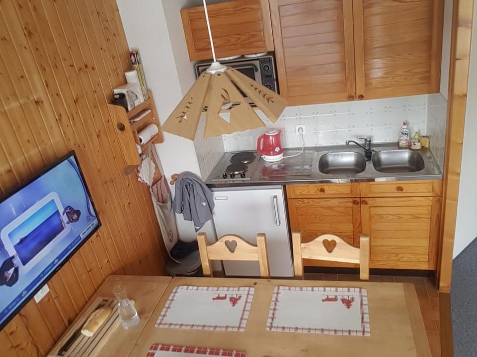 Studio Châtel 4 pers., Balcon sud-ouest, Proche centre & remontées, Equipé cuisine & TV, Garage - FR-1-676-144 Apartment in Châtel