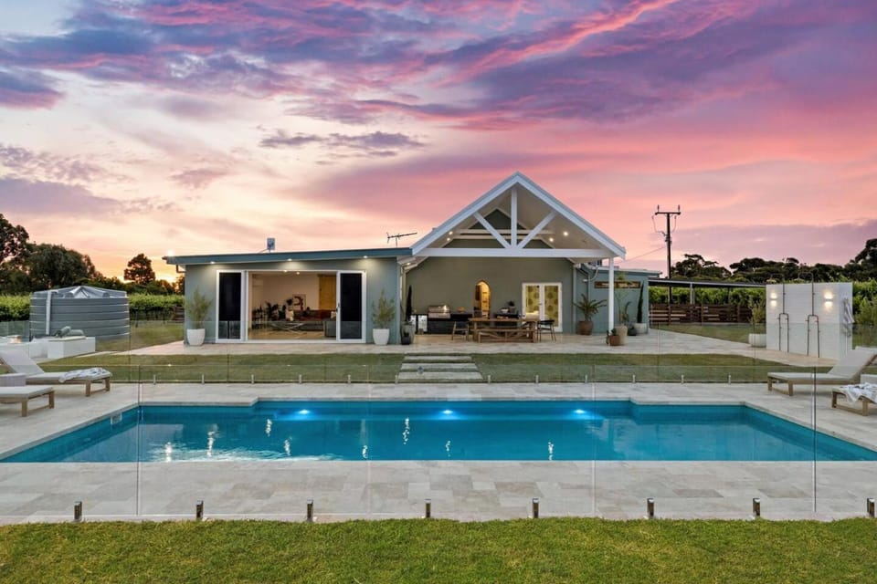 Garden, Pool view, Swimming pool, Sunset