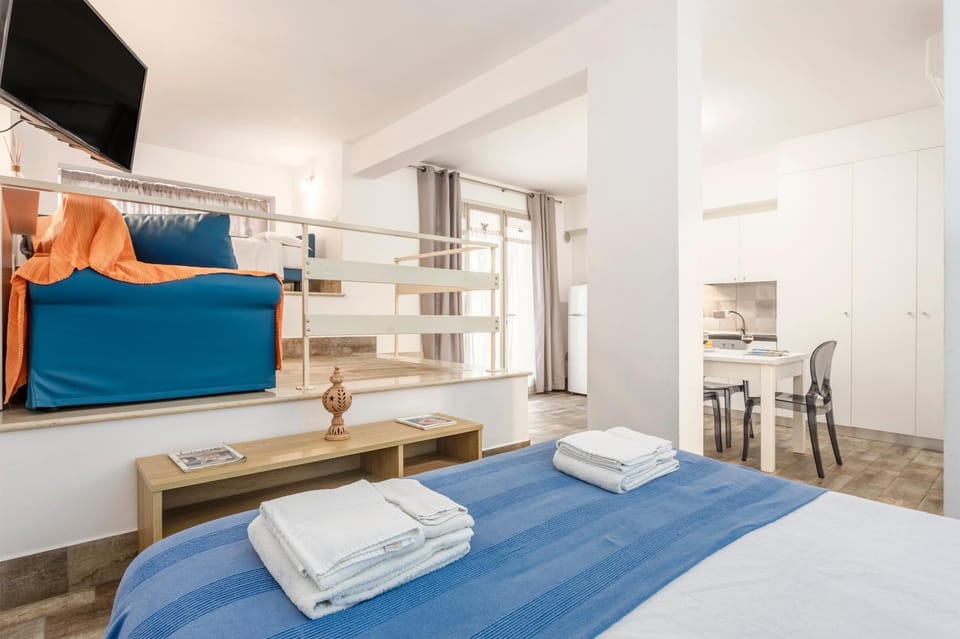Property building, Living room, Bedroom