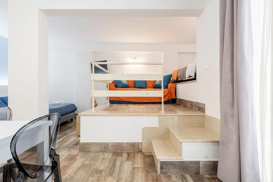 Property building, Living room, Bedroom