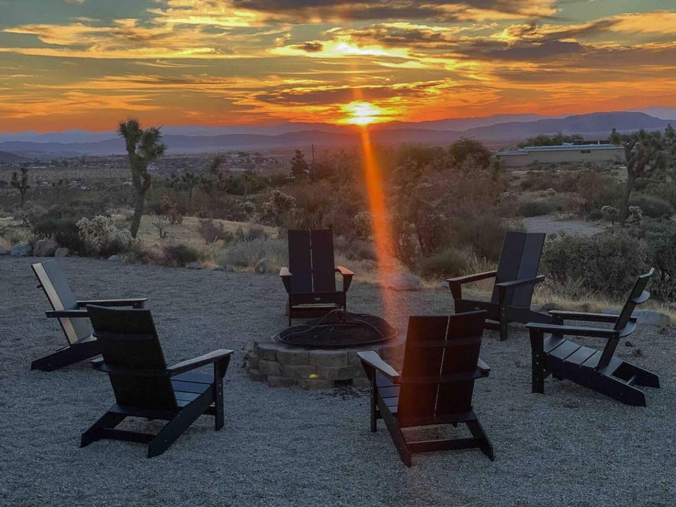 Modern Home with Hot Tub + Open Desert Views + Hammocks + Fire Pit + Game Room House in Joshua Tree