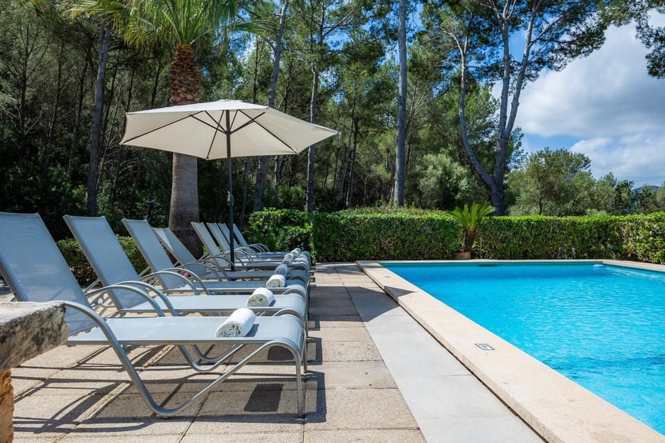 Property building, Living room, Swimming pool