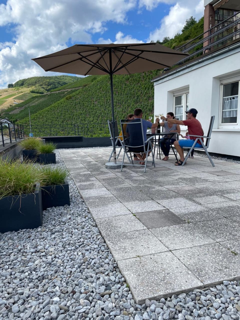 Property building, Natural landscape, View (from property/room), Balcony/Terrace, group of guests