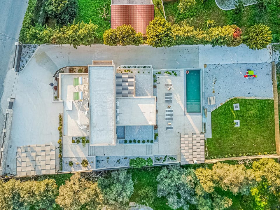 Property building, Natural landscape, Bird's eye view