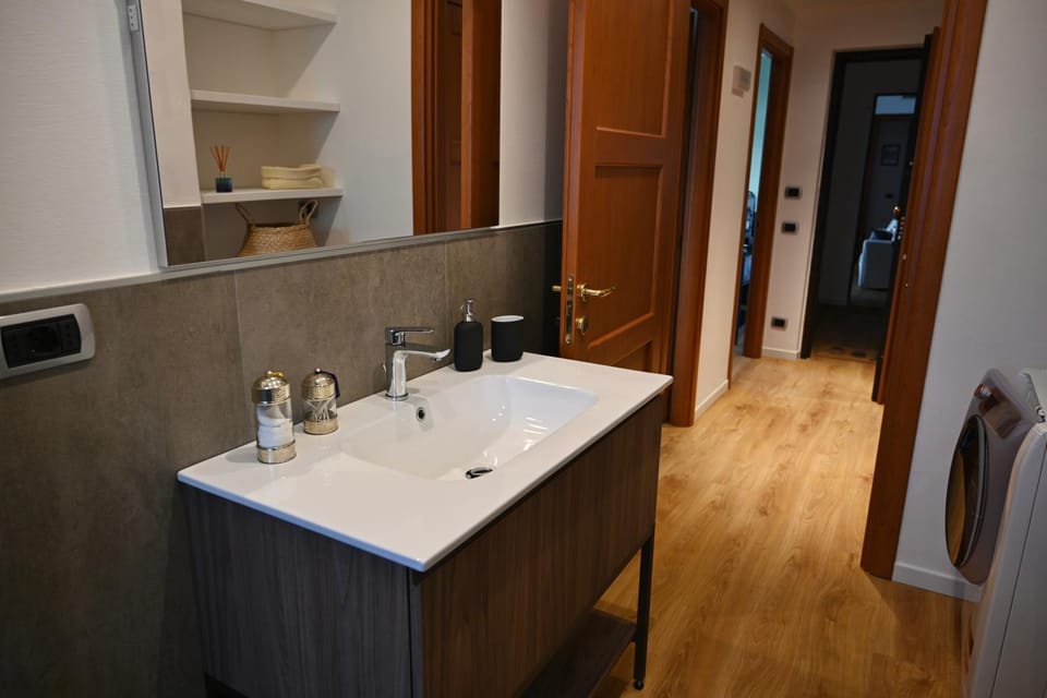 Bathroom, washing machine, dryer