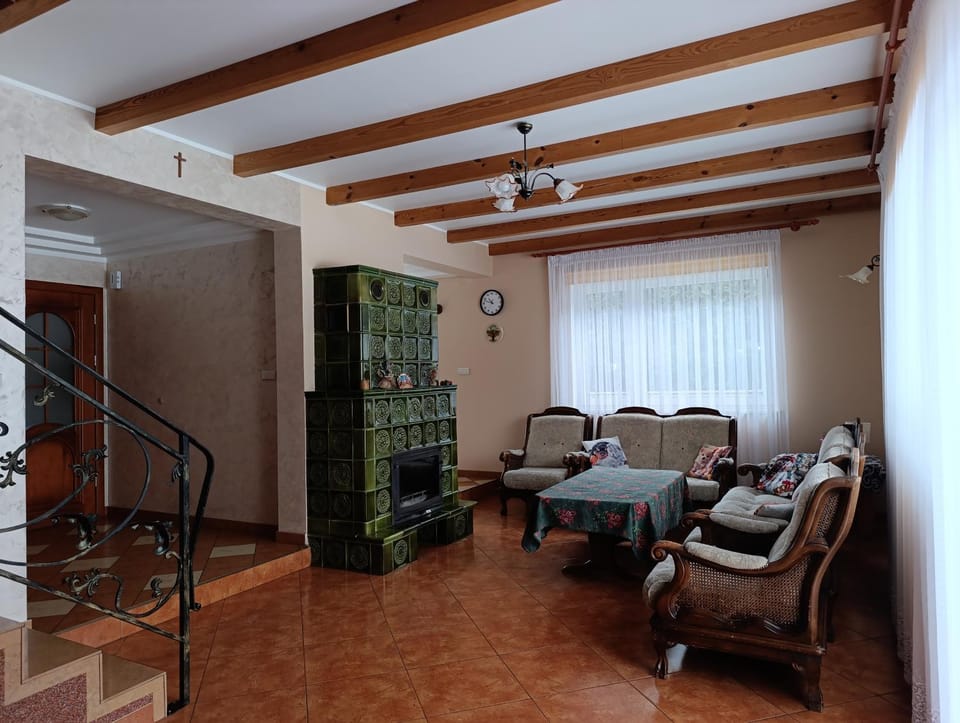 Domek nad stawem z balią i sauną House in Pomeranian Voivodeship