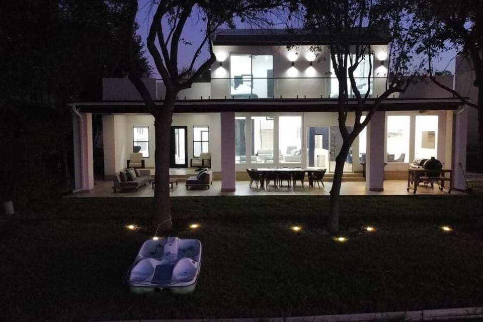 Property building, Night, Garden view