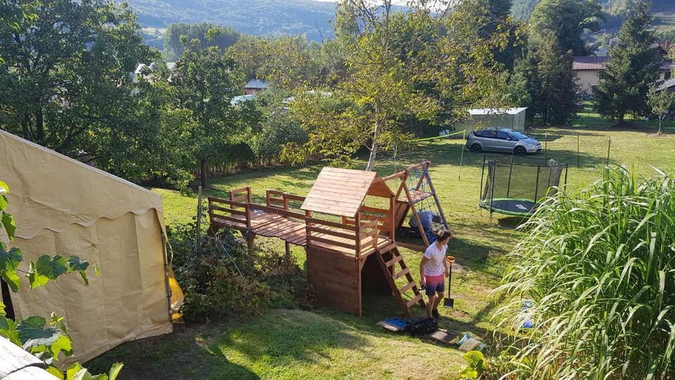 Day, Natural landscape, Children play ground, Garden, Garden view, Mountain view