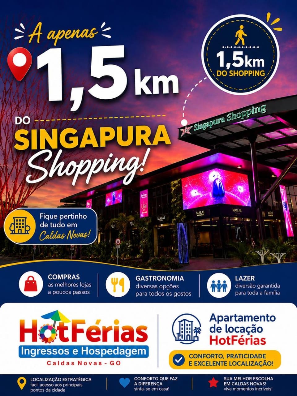 Golden Dolphin GrandHotel - com roupas de cama e banho - Piscinas 24h, próx ao Water Park, Hotel Prive, Boulevard, Riviera - HotFérias Apartment hotel in State of Goiás