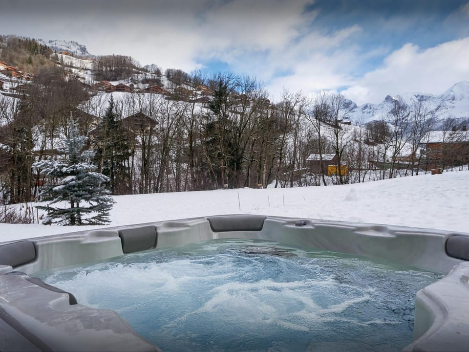 Day, Natural landscape, Winter, Hot Tub, Mountain view
