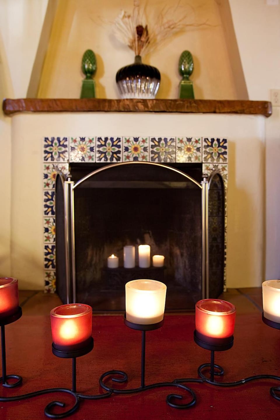 fireplace, flat iron
